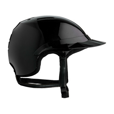 Paardrijcap NACA Gravity S Glanzend onyxzwart