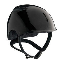 Paardrijcap NACA Gravity S Glanzend onyxzwart