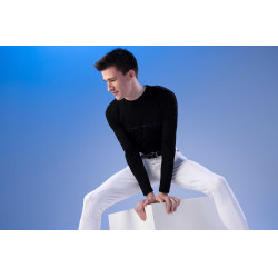 T-shirt Pro Series Canter lange mouwen Zwart