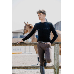T-shirt Pro Series Canter lange mouwen Zwart