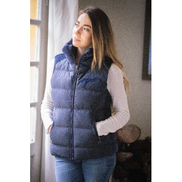 Mouwloze bodywarmer Pénélope Sonia Marineblauw