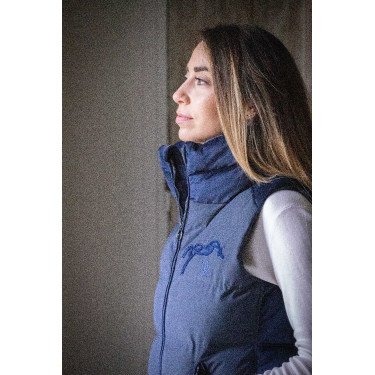 Mouwloze bodywarmer Pénélope Sonia Marineblauw