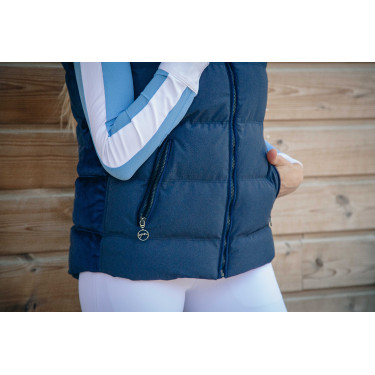 Mouwloze bodywarmer Pénélope Sonia Marineblauw