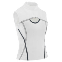 Polo Equithème Puebla zonder mouwen Wit / grijs Polo Equithème Puebla zonder mouwen Wit / grijs