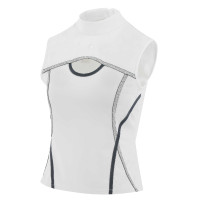 Polo Equithème Puebla zonder mouwen Wit / grijs Polo Equithème Puebla zonder mouwen Wit / grijs