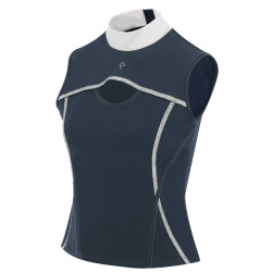 Polo Equithème Puebla zonder mouwen Marine / grijs Blauw