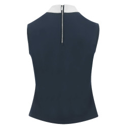 Polo Equithème Puebla zonder mouwen Marine / grijs Blauw