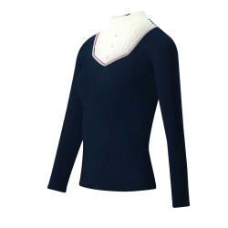 Polo Equithème Cabourg lange mouwen Marineblauw