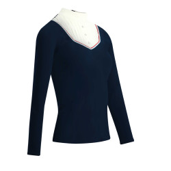 Polo Equithème Cabourg lange mouwen Marineblauw