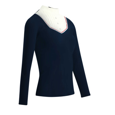 Polo Equithème Cabourg lange mouwen Marineblauw