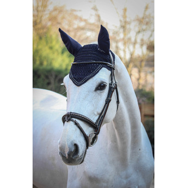 Paardenoornet New Strass Pénélope Marineblauw