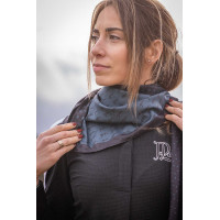 Sjaal Pénélope Mya Zwart / eendblauw