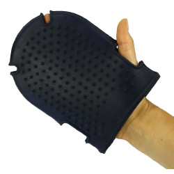 Handschoen met roskam + borstel Handschoen met roskam + borstel