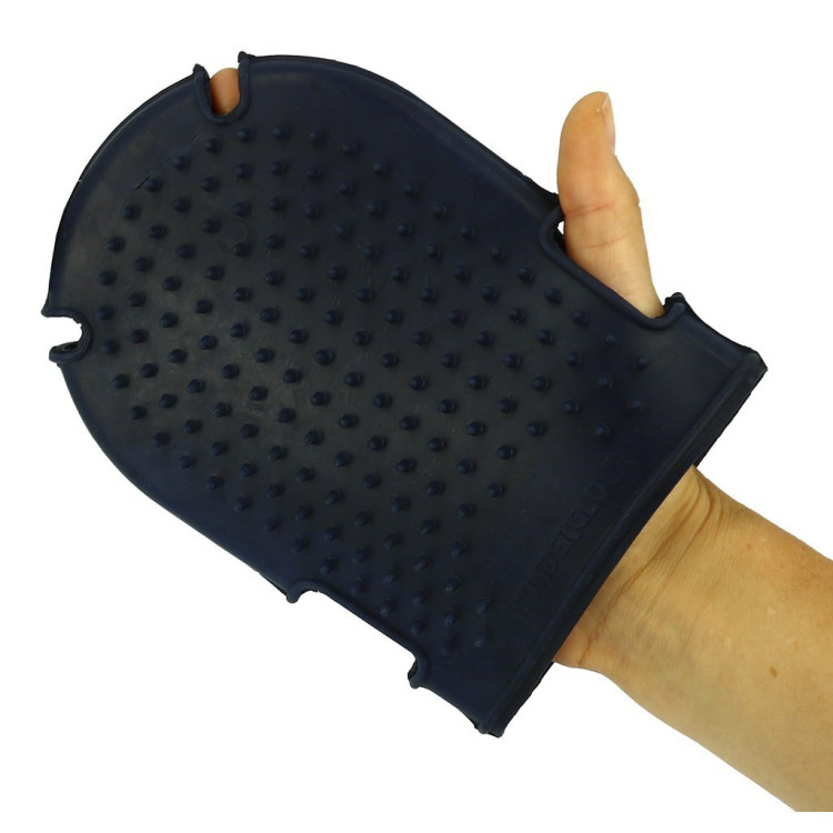 Handschoen met roskam + borstel Handschoen met roskam + borstel