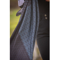 Sjaal Pénélope Mya Zwart / eendblauw