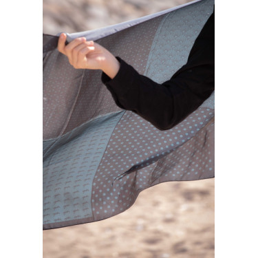 Sjaal Pénélope Mya Zwart / eendblauw