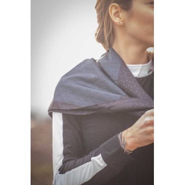 Sjaal Pénélope Mya Zwart / eendblauw