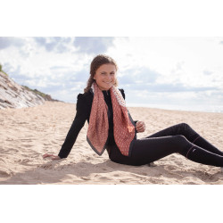 Sjaal Pénélope Mya Ecru / roestkleurig Wit