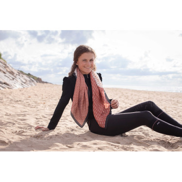 Sjaal Pénélope Mya Ecru / roestkleurig Wit