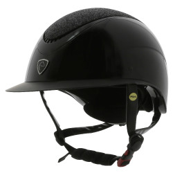 Equithème Wings-helm Glanzend zwart lamé