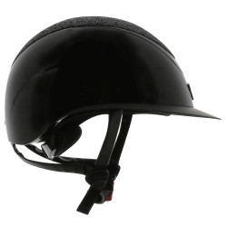 Equithème Wings-helm Glanzend zwart lamé