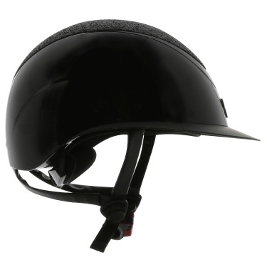 Equithème Wings-helm Glanzend zwart lamé