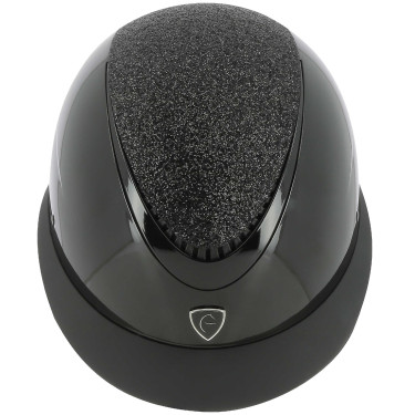 Equithème Wings-helm Glanzend zwart lamé