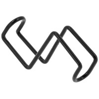 Korte hoofdstelhouder Hippotonic met haken Zwart