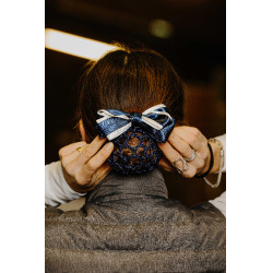 Netjes haarspeld Equithème Duo Marineblauw / wit Netjes haarspeld Equithème Duo Marineblauw / wit