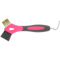 Hoefkrabber borstel metaal Hippotonic 3 in 1 Roze