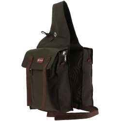 Dubbele zadeltas met kleppen Randol's Bruin