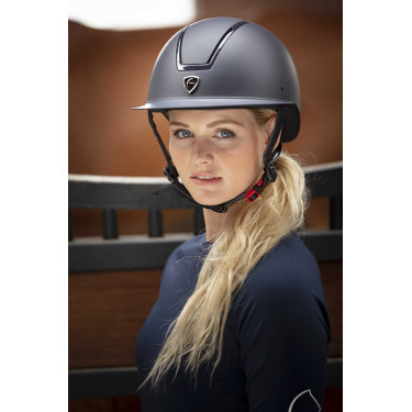 Equithème Glint Mat Helm Blauw / blauw