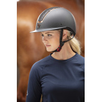 Equithème Glint Mat Helm Mat zwart / roze