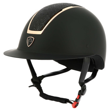 Equithème Glint Mat Helm Mat zwart / roze