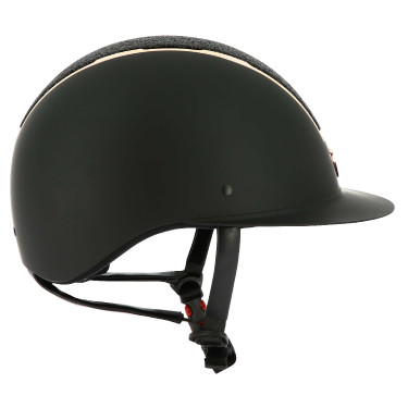Equithème Glint Mat Helm Mat zwart / roze