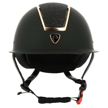 Equithème Glint Mat Helm Mat zwart / roze