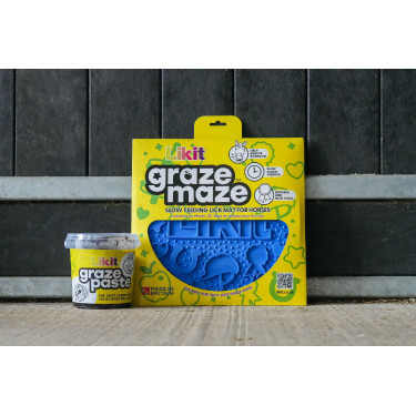 Lik-It liksteenmat Graze Maze Blauw
