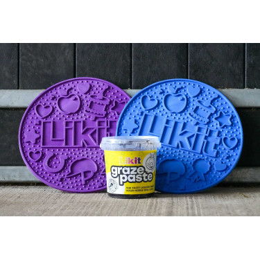 Lik-It liksteenmat Graze Maze Blauw
