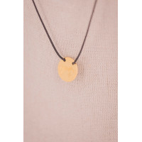 Adelya Pénélope halsketting zwarte koord Goudkleurig