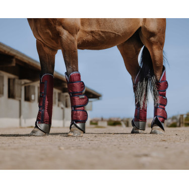 Transportbeschermers Equithème Tyrex 1200D Versterkt Bordeaux