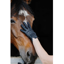 Handschoenen Ik hou van je Equithème Strass Zwart