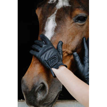 Handschoenen Ik hou van je Equithème Strass Zwart Handschoenen Ik hou van je Equithème Strass Zwart