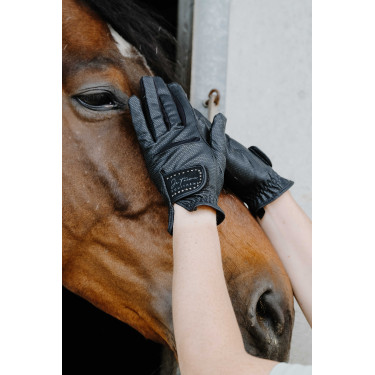 Handschoenen Ik hou van je Equithème Strass Zwart Handschoenen Ik hou van je Equithème Strass Zwart