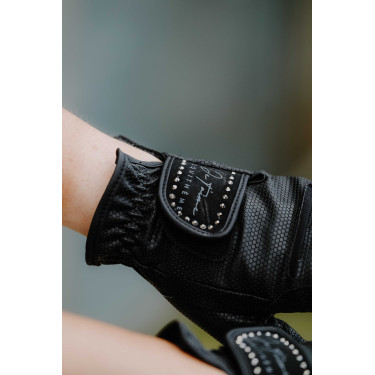 Handschoenen Ik hou van je Equithème Strass Zwart Handschoenen Ik hou van je Equithème Strass Zwart