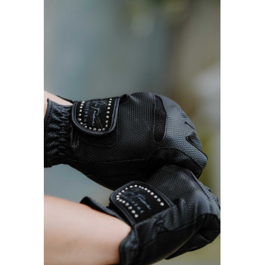 Handschoenen Ik hou van je Equithème Strass Zwart Handschoenen Ik hou van je Equithème Strass Zwart