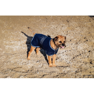 Fleecehemd voor hond Equithème Marine Marineblauw