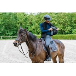 Verwarmd vest Equithème Charlie Zwart