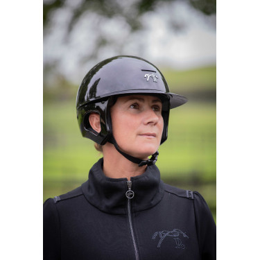 Pénélope matte helm met lange klep Glanzend zwart Pénélope matte helm met lange klep Glanzend zwart