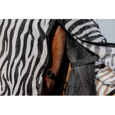 Rijhemd Riding World Belly Mesh Zwart / wit zebrapatroon Motieven Rijhemd Riding World Belly Mesh Zwart / wit zebrapatroon Motieven