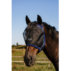 Vliegmasker Riding World First zonder oren Marine Marineblauw